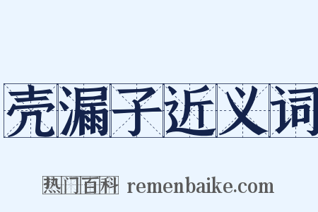 壳漏子近义词是什么意思的图片
